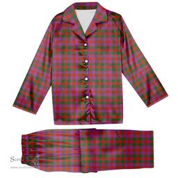 ScotsTee Shop Scottish McGowan Portrait Ancient Tartan Pajama Satin Velvet Flannel Pajama Set