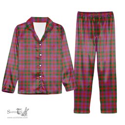 ScotsTee Shop Scottish McGowan Portrait Ancient Tartan Pajama Satin Velvet Flannel Pajama Set