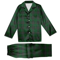 ScotsTee Shop Scottish McLean of Duart Hunting Tartan Pajama Satin Velvet Flannel Pajama Set