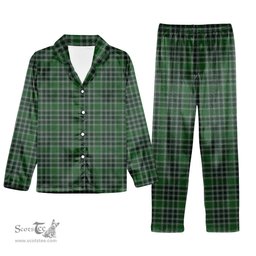 ScotsTee Shop Scottish McDonald Lord of the Isles Hunting Tartan Pajama Satin Velvet Flannel Pajama Set