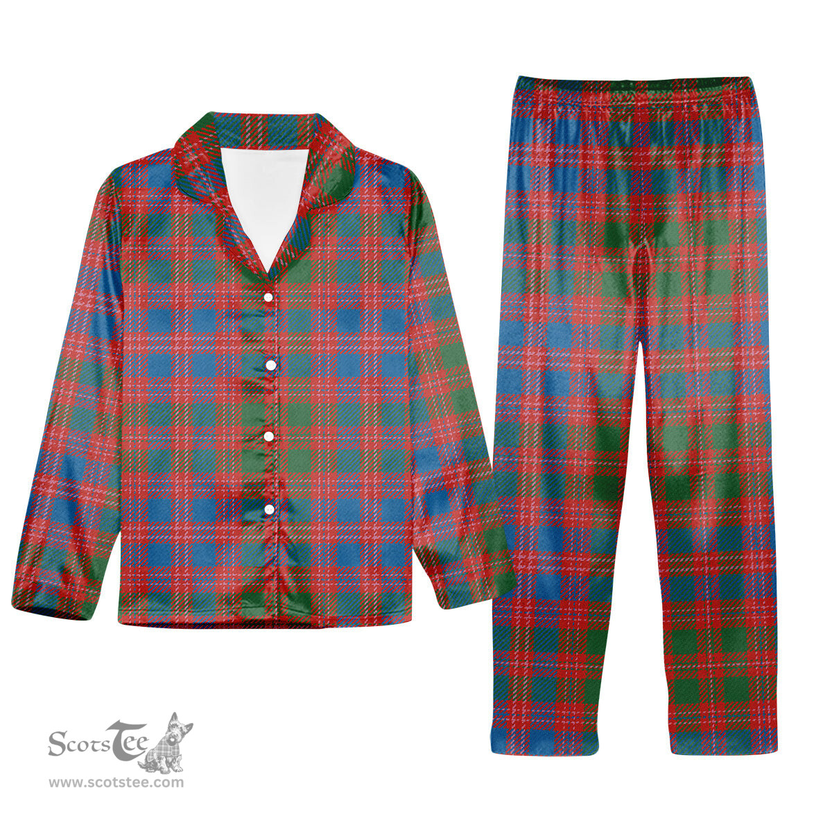 ScotsTee Shop Scottish McColl Old Ancient Tartan Pajama Satin Velvet Flannel Pajama Set