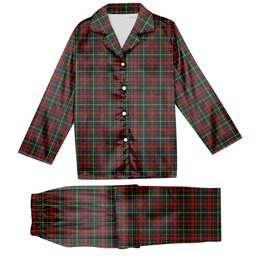 ScotsTee Shop Scottish McIntosh Hunting Modern Tartan Pajama Satin Velvet Flannel Pajama Set