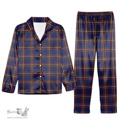 ScotsTee Shop Scottish McLaine of Lochbuie Hunting Modern Tartan Pajama Satin Velvet Flannel Pajama Set