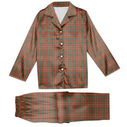 ScotsTee Shop Scottish McKinnon Ancient Tartan Pajama Satin Velvet Flannel Pajama Set