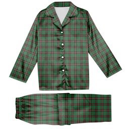 ScotsTee Shop Scottish McKinnon Hunting Ancient Tartan Pajama Satin Velvet Flannel Pajama Set
