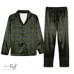 ScotsTee Shop Scottish McLean Hunting Tartan Pajama Satin Velvet Flannel Pajama Set