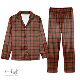 ScotsTee Shop Scottish McNicol Ancient Tartan Pajama Satin Velvet Flannel Pajama Set