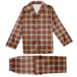 ScotsTee Shop Scottish McBrayer Dress Tartan Pajama Satin Velvet Flannel Pajama Set