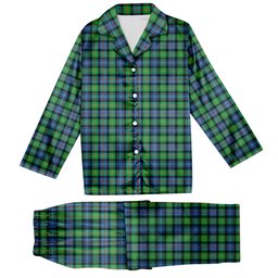 ScotsTee Shop Scottish Murray of Atholl Ancient Tartan Pajama Satin Velvet Flannel Pajama Set