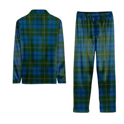 ScotsTee Shop Scottish Melville Two black lines Tartan Pajama Satin Velvet Flannel Pajama Set