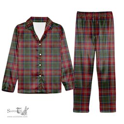 ScotsTee Shop Scottish MacCulloch Ancient Tartan Pajama Satin Velvet Flannel Pajama Set