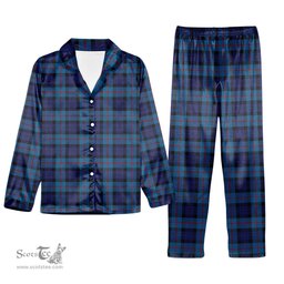 ScotsTee Shop Scottish MacCorquodale 2 Tartan Pajama Satin Velvet Flannel Pajama Set