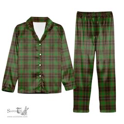 ScotsTee Shop Scottish MacFie Hunting Ancient Tartan Pajama Satin Velvet Flannel Pajama Set