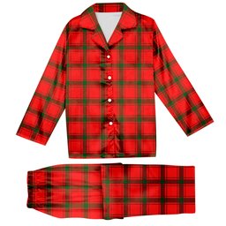 ScotsTee Shop Scottish MacDonald of Sleat SC Tartan Pajama Satin Velvet Flannel Pajama Set