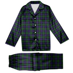 ScotsTee Shop Scottish Mitchell Tartan Pajama Satin Velvet Flannel Pajama Set