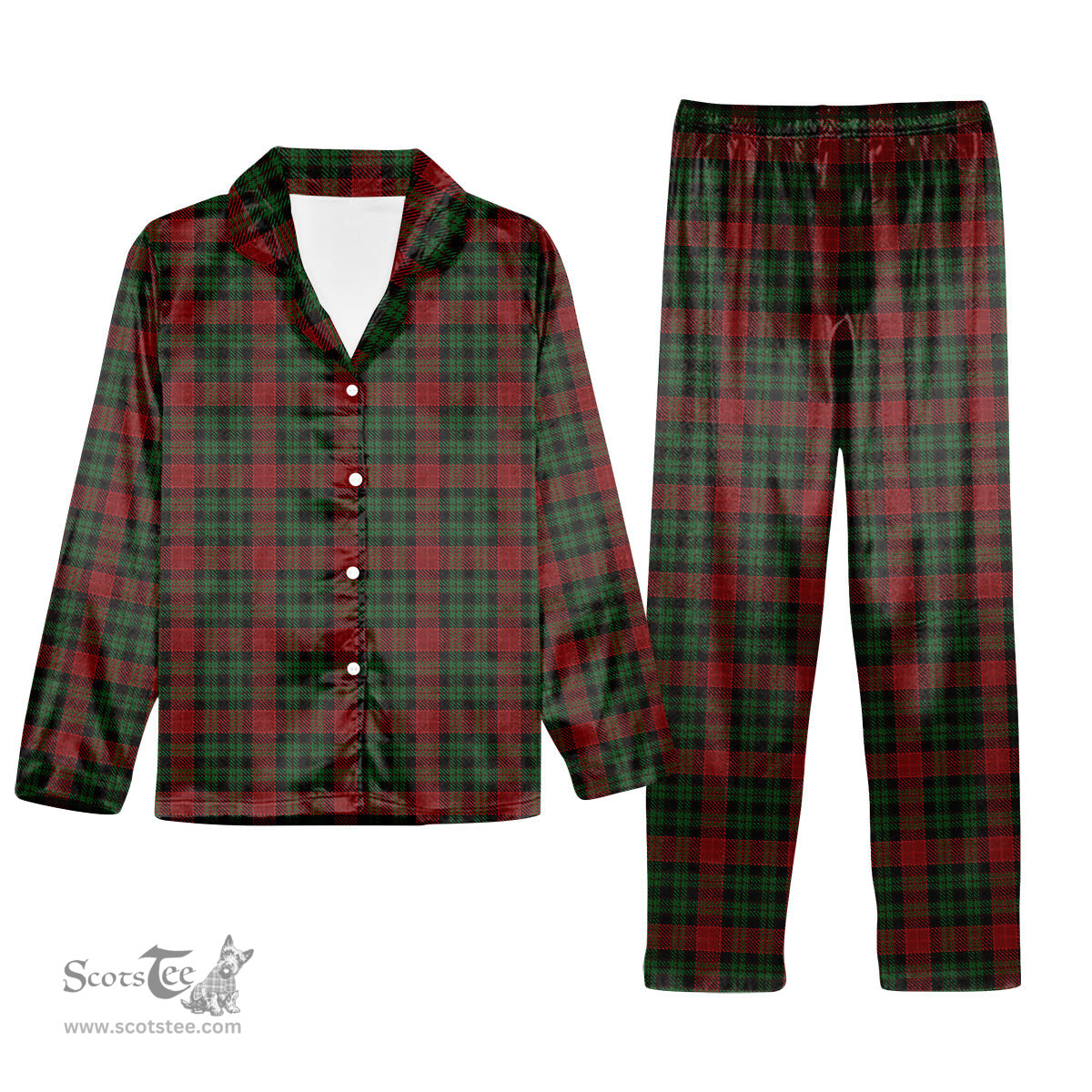 ScotsTee Shop Scottish Murdoch Dalgliesh Tartan Pajama Satin Velvet Flannel Pajama Set