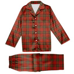 ScotsTee Shop Scottish MacDonell of Keppoch Ancient Tartan Pajama Satin Velvet Flannel Pajama Set