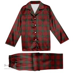 ScotsTee Shop Scottish MacDougal Tartan Pajama Satin Velvet Flannel Pajama Set
