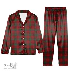 ScotsTee Shop Scottish MacDougal Tartan Pajama Satin Velvet Flannel Pajama Set