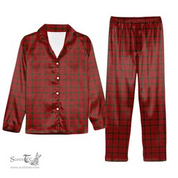 ScotsTee Shop Scottish MacDonell of Keppoch 2 Tartan Pajama Satin Velvet Flannel Pajama Set