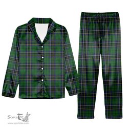 ScotsTee Shop Scottish MacAlpine 1906 Tartan Pajama Satin Velvet Flannel Pajama Set
