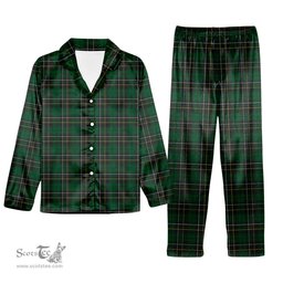 ScotsTee Shop Scottish MacAlpine Tartan Pajama Satin Velvet Flannel Pajama Set