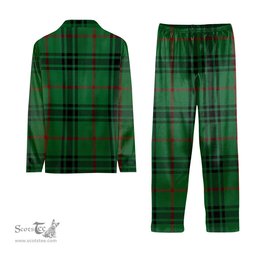 ScotsTee Shop Scottish MacArthur-Fox Ancient Tartan Pajama Satin Velvet Flannel Pajama Set