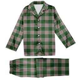 ScotsTee Shop Scottish MacDiarmid Dress Tartan Pajama Satin Velvet Flannel Pajama Set