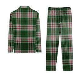 ScotsTee Shop Scottish MacDiarmid Dress Tartan Pajama Satin Velvet Flannel Pajama Set