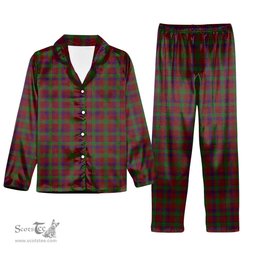 ScotsTee Shop Scottish MacDonald of Glengarry Full Dress Tartan Pajama Satin Velvet Flannel Pajama Set