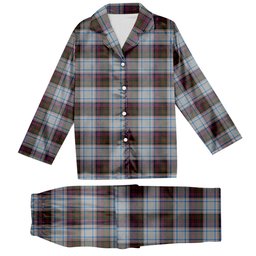 ScotsTee Shop Scottish MacDonald Dress Ancient Tartan Pajama Satin Velvet Flannel Pajama Set