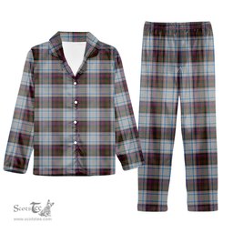 ScotsTee Shop Scottish MacDonald Dress Ancient Tartan Pajama Satin Velvet Flannel Pajama Set