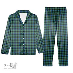ScotsTee Shop Scottish Mouat Tartan Pajama Satin Velvet Flannel Pajama Set