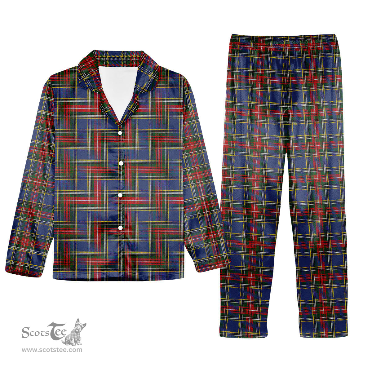 ScotsTee Shop Scottish MacBeth 2 Tartan Pajama Satin Velvet Flannel Pajama Set