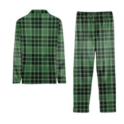 ScotsTee Shop Scottish MacDonald Lord of the Isles Hunting SC Tartan Pajama Satin Velvet Flannel Pajama Set