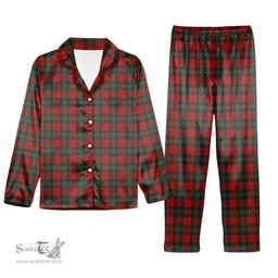 ScotsTee Shop Scottish Moray of Abercairney Tartan Pajama Satin Velvet Flannel Pajama Set