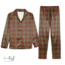 ScotsTee Shop Scottish Muirhead Original Tartan Pajama Satin Velvet Flannel Pajama Set
