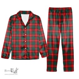 ScotsTee Shop Scottish McPhail Modern Tartan Pajama Satin Velvet Flannel Pajama Set