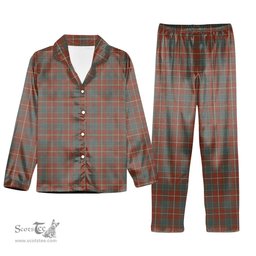 ScotsTee Shop Scottish MacConnell Weathered Tartan Pajama Satin Velvet Flannel Pajama Set
