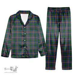 ScotsTee Shop Scottish MacAuliffe Tartan Pajama Satin Velvet Flannel Pajama Set