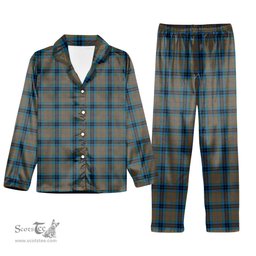 ScotsTee Shop Scottish McThomas Hunting Ancient Tartan Pajama Satin Velvet Flannel Pajama Set