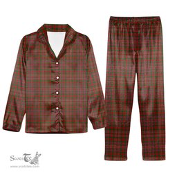 ScotsTee Shop Scottish MacAlister Modern Tartan Pajama Satin Velvet Flannel Pajama Set