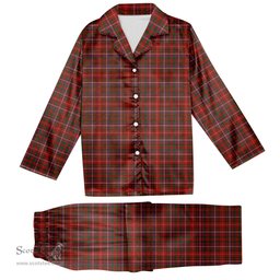 ScotsTee Shop Scottish MacDougall 1850 2 Tartan Pajama Satin Velvet Flannel Pajama Set