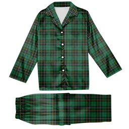 ScotsTee Shop Scottish MacAlpine Ancient Tartan Pajama Satin Velvet Flannel Pajama Set
