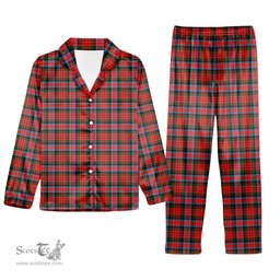 ScotsTee Shop Scottish MacDuff Modern SC Tartan Pajama Satin Velvet Flannel Pajama Set