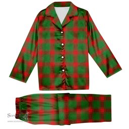 ScotsTee Shop Scottish Middleton Modern Tartan Pajama Satin Velvet Flannel Pajama Set