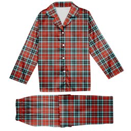 ScotsTee Shop Scottish McTavish Ancient Tartan Pajama Satin Velvet Flannel Pajama Set