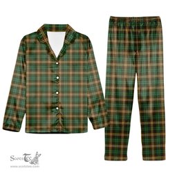 ScotsTee Shop Scottish McShane Tartan Pajama Satin Velvet Flannel Pajama Set