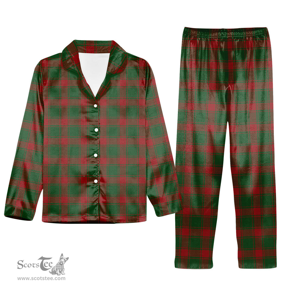 ScotsTee Shop Scottish Middleton Tartan Pajama Satin Velvet Flannel Pajama Set