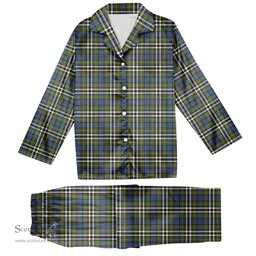 ScotsTee Shop Scottish MacDonell of Glengarry Dress Ancient Tartan Pajama Satin Velvet Flannel Pajama Set